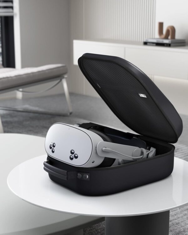 Aubika Hard Carrying Case for Meta Quest 3S/Oculus Quest 3&2&Pro/Pico 4/Vision Pro, Compatible with Elite/Battery Headset Strap Accessories, Suitable for Travel and Home Storage (Black) - Image 3