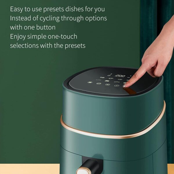 X&Z-XAOY 4.3 QT Electric Air Fryer Digital Hot Oven Oil-Less Cooker Dehydrator With LED Touchscreen Auto Shut-Off Compact Air Fryer,1400W - Image 4
