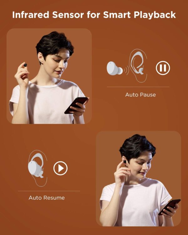 1MORE ColourBuds True Wireless Earbuds, Premium Bluetooth Earphones with Super Light-Weight Design, IPX5 Water Resistant, 22H Playtime, and Dual ENC Mic, for Workout, Sports, Home Office, Black - Image 8