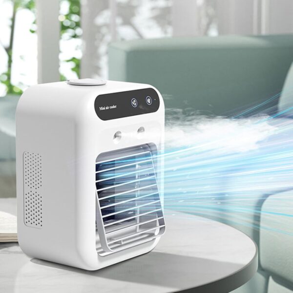 ShkitAelling Portable Air Conditioner Fan Rechargeable Evaporative Air Cooler Personal Cooling Fan with 2 Speeds 2 Mist Modes for Home Bedroom Camping - Image 3