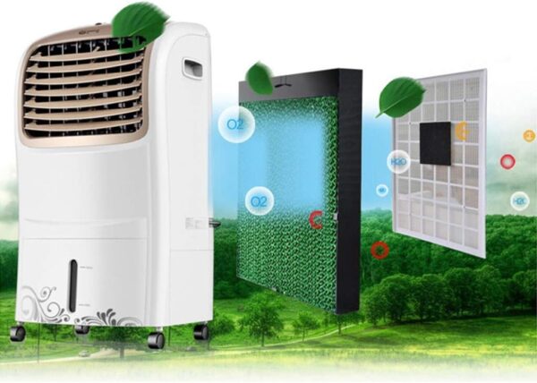 Portable Air Conditioner Fan Air Cooler, With Remote Control Air Conditioner Evaporative Small Misting Humidifier Fan And Bladeless Noiseless Fan For Office,Dorm,Room(Free Ice Tray) - Image 3