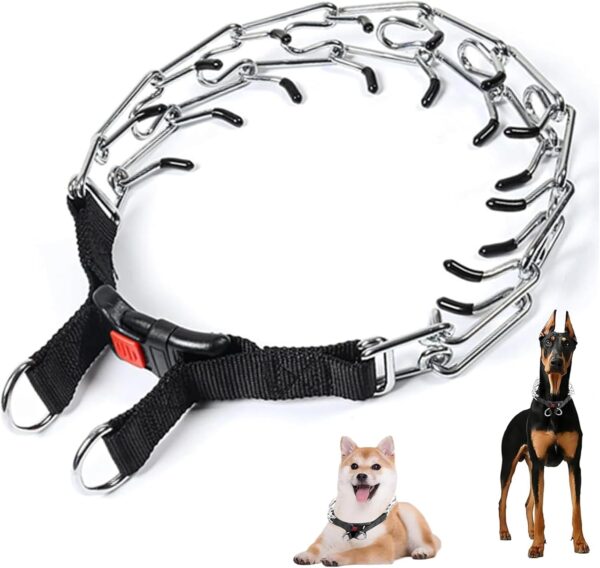 Dog Training Collar Anti Bark Collars Adjustable Durable Thick Prong Collars Dogs for Large Medium Pet Dogs Outdoor Trainings(3.0mm*50cm) - Image 2