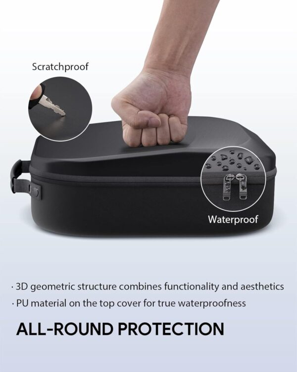 Aubika Hard Carrying Case for Meta Quest 3S/Oculus Quest 3&2&Pro/Pico 4/Vision Pro, Compatible with Elite/Battery Headset Strap Accessories, Suitable for Travel and Home Storage (Black) - Image 5