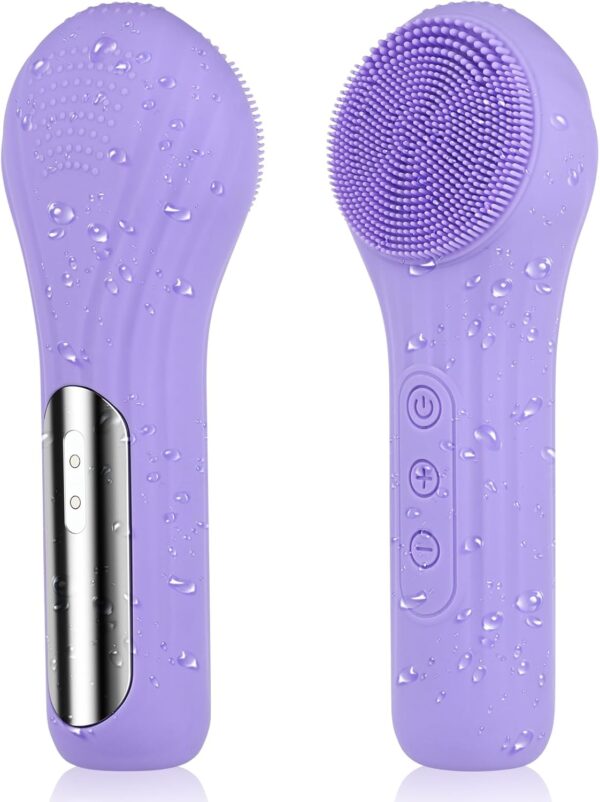 Facial Cleansing Brush Face Scrubber, Waterproof and Rechargeable Electric Face Scrubber for Men & Women, Power Exfoliating, Massaging, and Cleansing - Image 2
