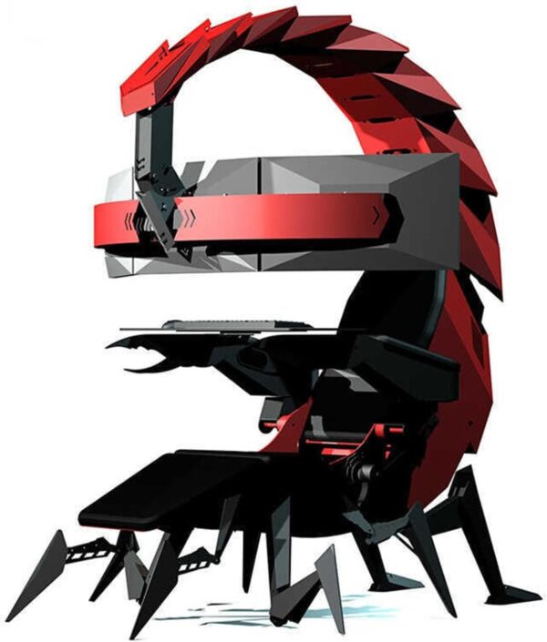 CSTAL Adjustable Swivel Bionic Gaming Chair, Integrated Computer Space Capsule Chair, Ergonomic High Comfort E-Sports Chair, with LED Support 5 Screens - Image 2