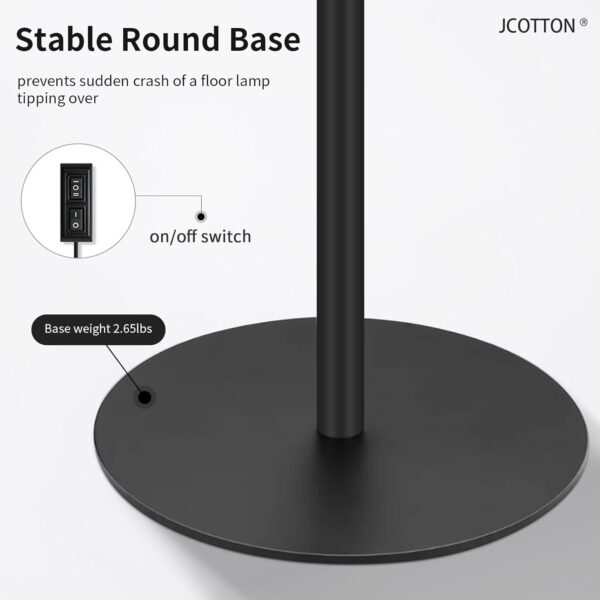 JCOTTON LED Floor Lamp for Office Bedroom, Adjustable Gooseneck Dimmable Standing Light, Reading Floor Lamp for Tattoo Sewing Craft, Lash Light for Eyelash Extensions - Image 6