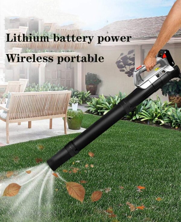 OZBME Cordless Leaf Blower, 3 in 1 Electric Garden Leaf Blower/Vacuum Shredder with 45L Large Collection Bcarry Leaves in Bag, 128F - Image 3