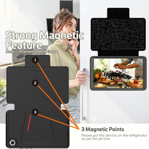TECHGEAR Enduro Case For Samsung Galaxy Tab A9 8.7" (SM-X110 / SM-X115) Tough & Rugged Strong Magnetic & Flip Case [Auto Sleep/Wake] Drop Proof Cover with [Multi-Angle Stand] & Card Slot, Black - Image 8