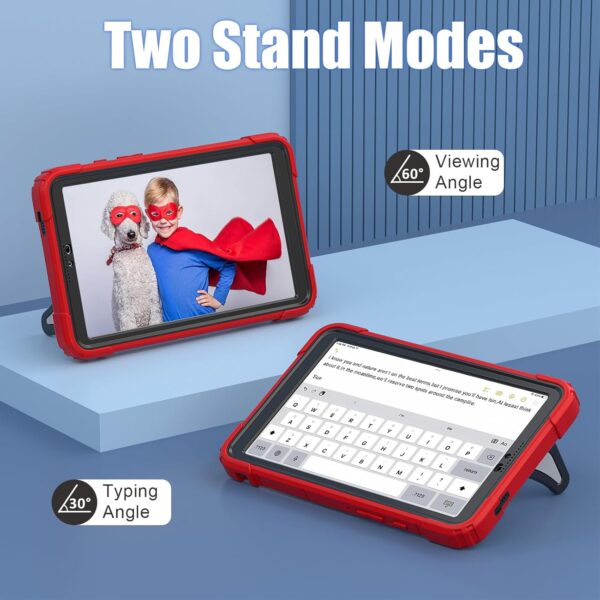 ATOOZ for Samsung Galaxy Tab A9 Kids Case 8.7 Inch,360° Heavy Duty Shockproof Sturdy Protective Cartoon Cover with Hard Front Frame & Stand Galaxy A9 8.7 Tablet Case (SM-X110/SM-X115/SM-X117) Red - Image 7
