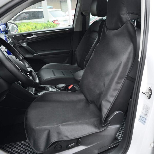 TANYOO Waterproof Car Seat Covers, 2 Pieces Waterproof Nylon Seat Cover, Heavy Duty Black Front Seat Cover, Universal Cover for Most Car (Black) - Image 8