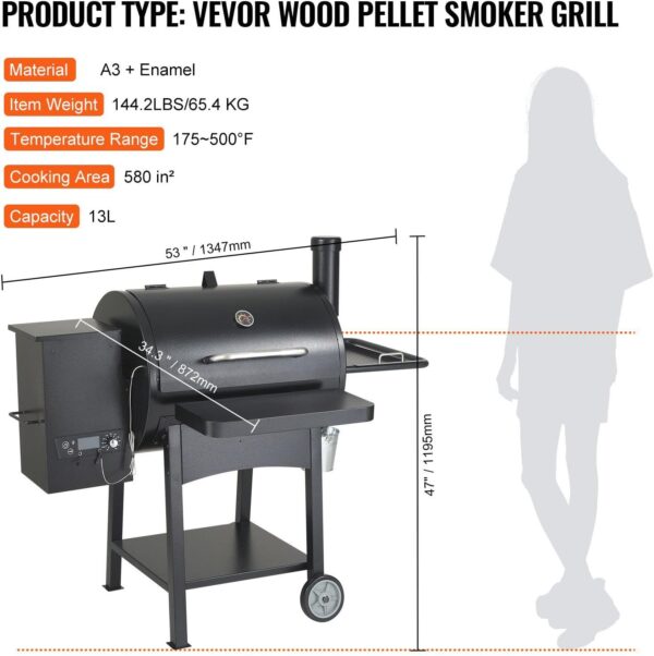 Portable Outdoor Cooking Charcoal Grill BBQ with Cart - Heavy Duty 53-inch - Ideal for Camping, Picnics, and Tailgating - Image 8
