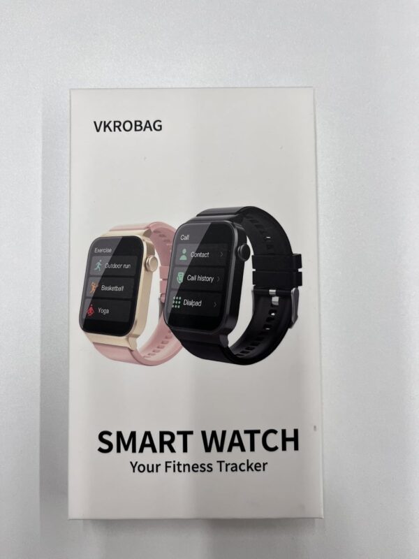 VKROBAG Smart Watch for Men Women Answer/Make Calls, 1.85" HD Smart Watches with 110+ Sport Modes, Fitness Watch with Heart Rate Sleep Monitor, IP68 Waterproof Smartwatch for Android iOS, Grey - Image 3