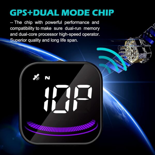 Aceshop Auto Car HUD Head Up Display KMH & MPH Digital GPS Smart Speedometer with OverSpeed Alarm Fatigue Driving Warning, Navigation Compass, 2.2'' LCD Screen, USB Plug & Play, for All Vehicle (G4) - Image 7