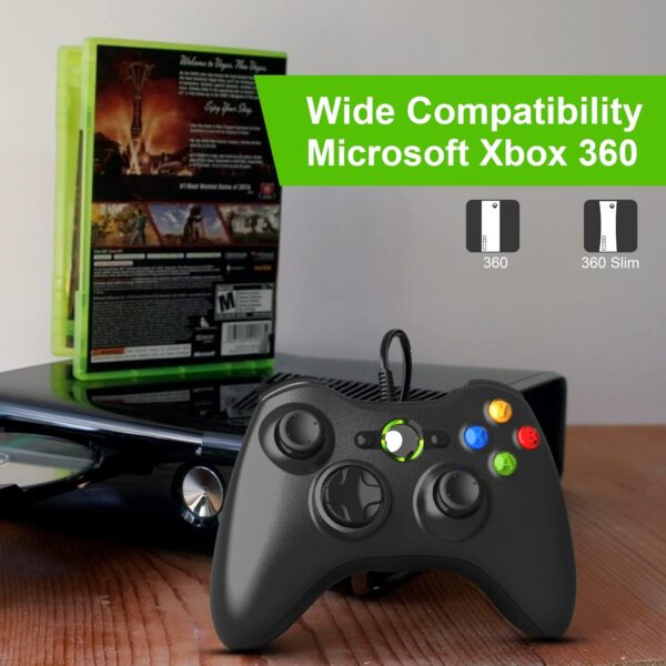 Diswoe Controller for Xbox 360, PC Controller Wired Controller for Xbox 360/Xbox 360 Slim/PC Win7/8/10/XP Xbox 360 Joystick Gamepad with USB Cable - Image 3