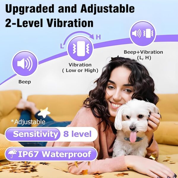 ChunHee Anti Bark Collars for Dogs No Shock Dog Bark Collar Rechargeable Waterproof 3 Adjustable Modes Beep & Vibration No Remote for Small, Medium & Large Dogs - Image 4
