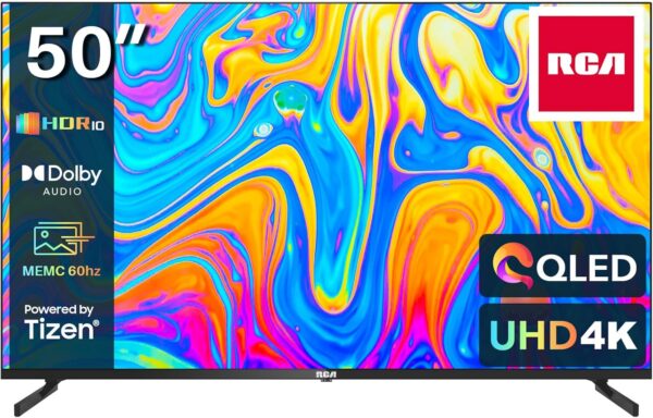 RCA QLED 50 Inch 4K Smart TV, UHD HDR Tizen OS TV with Youtube Netflix Motion Mode, 3 x HDMI 2 x USB WiFi Bluetooth, Large Screen TV for Living Room Home Office - Image 2