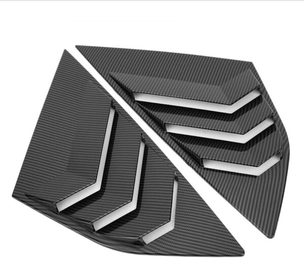 Rear Side Window Louvers,Carbon Fiber Style Rear Window Louver Shutter Vent Fits for Ford Focus ST RS MK3 - Image 2