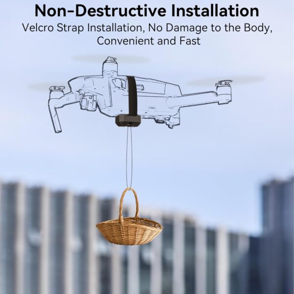 Craznick Drone Airdrop System for DJI NEO/Mini 4K/Mini 4 Pro/3 Pro/Air 3/Air 3S/Mini 2 SE/Mavic 2/2S/3 Phantom 3 4/4 Pro Transport Release Delivery Payload Device for Wedding Scene Fishing Bait Rescue - Image 5