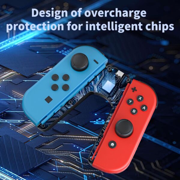 Haotianchi Switch Joy-Con charging handle is compatible with Nintendo Switch and OLED models, and can play while charging, with an indicator light, and a charging cable with a 2-meter Type-c (white) - Image 6