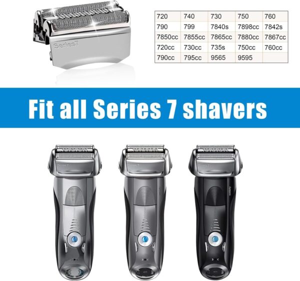 2 Pack Series 7 70S Electric Shaver Head Replacement,Compatible with Braun Series 7 Shavers 720cc, 730cc, 735s, 750cc, 760cc, 790cc - Image 3