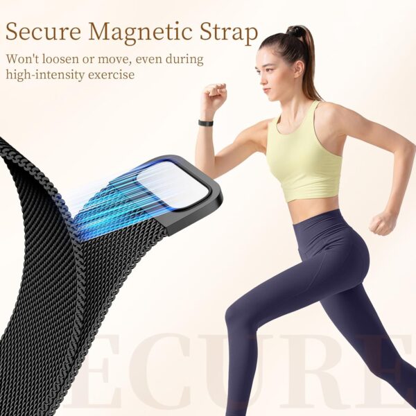JKD X-Shape Metal Band Compatible with Fitbit Charge 6/ Charge 5 Bands for Women Men, Soft Stainless Steel Mesh Loop Strap Bracelet Wrist Band Replacement for Fitbit Charge 5/ Charge 6 Fitness Tracker - Image 5