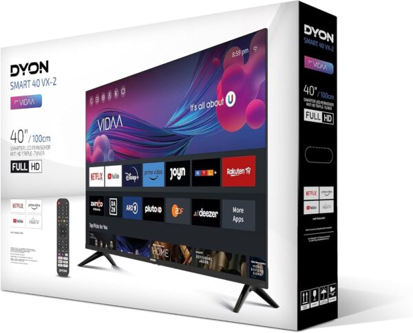 DYON Smart 40 VX-2 Full HD TV, Triple HD Tuner (DVB-C/-S2/-T2), App Store, Prime Video, Netflix, YouTube, DAZN, Disney+, Black - Image 7