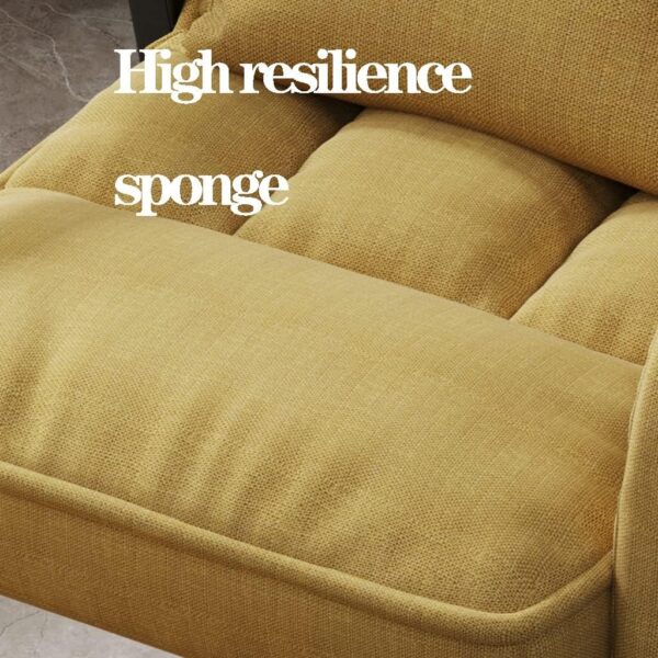 GAONUDAN Chairs Living Room Recliner Sofa Chair Sleeper Fabric Mid-century Modern Accent Chair with Arms Side Storage Pockets Steel Frame Computer Chair Leisure Armchair for Indoor (Color : Green) - Image 7