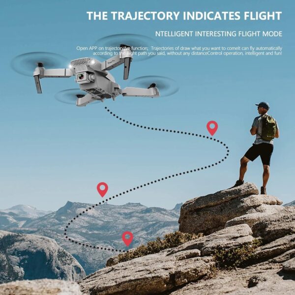OCCOKO UAV 4k High Definition Dual Camera Aerial Photography Fixed Height E525 Aircraft Remote Control Aircraft Easy to Cool (Grey, One Size) - Image 3