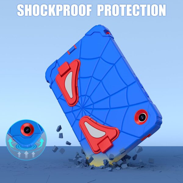 ATOOZ for Samsung Galaxy Tab A9 Kids Case 8.7 Inch,360° Heavy Duty Shockproof Sturdy Protective Cartoon Cover with Hard Front Frame & Stand Galaxy A9 8.7 Tablet Case (SM-X110/SM-X115/SM-X117) Blue - Image 4