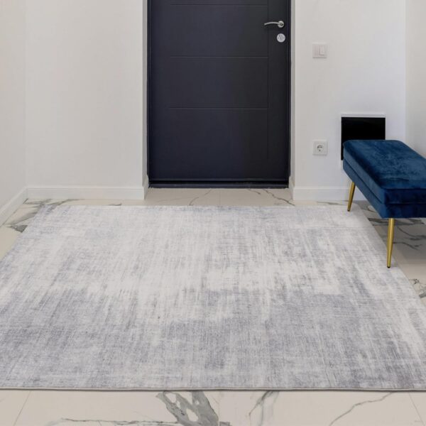 Betadistor Grey Area Rugs Living Room - Modern Plain Grey Rug, Soft Luxurious Easy Care Low Pile, 120x160cm, 304-12120 - Image 3