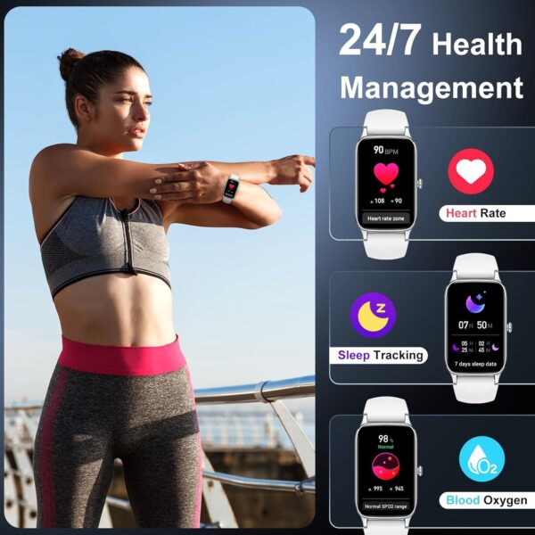 Smart Watch for Men Women, 1.57" Touch Smartwatch Answer/Make Calls, Fitness Watch with Heart Rate Sleep Monitor Step Counter, 110+ Sports Modes Activity Tracker, IP68 Waterproof Watch for Android iOS - Image 5