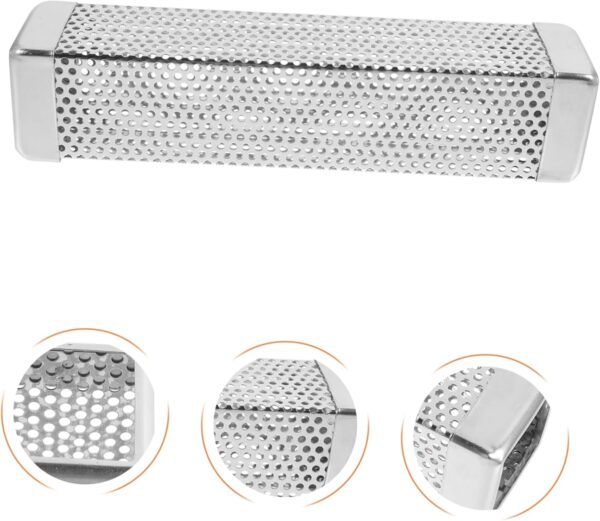 CAXUSD Stainless Steel BBQ Smoker Box 10 Inch Barbecue Grill Box for Gas/Charcoal/Electric Grill Outdoor Smoker Box Holes for Wood Chips - Image 8