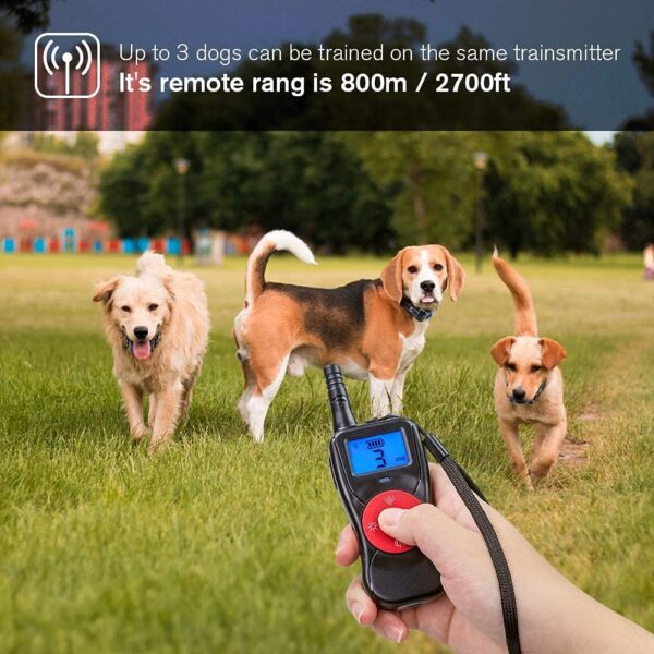 Anti Barking Collar with 2600ft Remote Control, SOYAO Dog Training Collar with Vibration & Spray & Sound, Anti Bark Collar for Small Medium Large Dog - Image 4