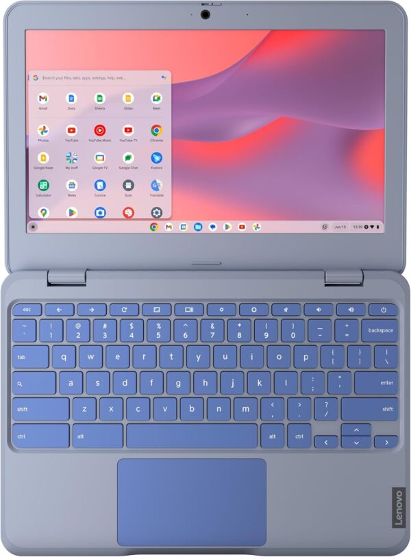 Lenovo IdeaPad Chromebook | 11.6 Inch HD Laptop | Intel Celeron N4500 | 4GB RAM | 64GB eMMC | Chromebook OS | Maca Blue - Image 5