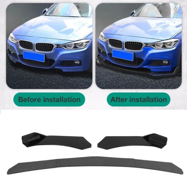 Longzhuo 5pcs Front Bumper Lip Body Kit Universal Lip Splitter Spoiler Diffuser Canard Protector for Car - Image 7