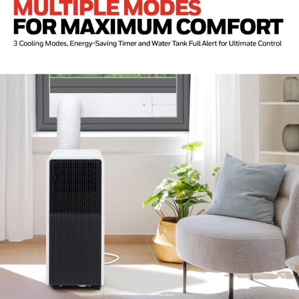 Honeywell 7000 BTU Air Conditioner & 14L/day Dehumidifier, 3 in 1 Portable Air conditioning Unit With Cooling, Dehumidification and Fan only mode - Image 6