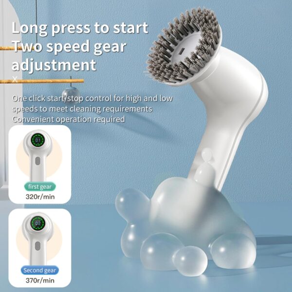 Electric Cleaning Brush, Electric Spin Scrubber Cordless Rechargeable with 4 Hours of Use Time, Power Scrubbers for Cleaning, Electric Scrubber… - Image 4