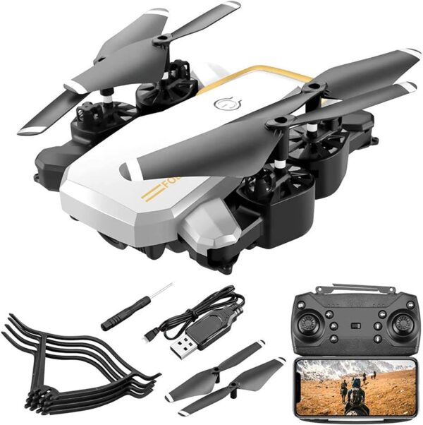 TsoLay 4K Drone, Remote Control Aircraft HD Aerial Four-axis Aircraft with Dual cameras, Foldable 15 Mins Flight Time Allow Gesture Photo, Optical flow positioning fixed point, for Beginners - Image 2