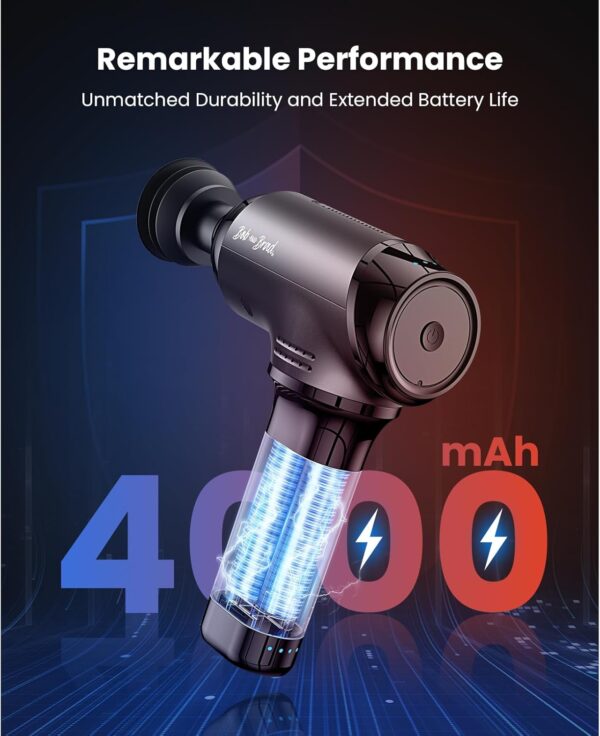 Massage Gun with Heat and Cold, Bob and Brad T2 Pro Massage Gun Deep Tissue 4000mAh Battery 10mm Amplitude, Percussion Muscle Massager for Home Office Workout Muscle Pain Relief, Gifts for Men Women - Image 6