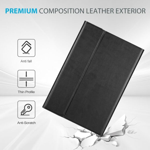 ProCase Keyboard Case for Galaxy Tab A9 8.7 Inch 2023, American Version PU Leather Magnetic Detachable Wireless Keyboard case for Galaxy Tab A9 8.7" SM-X110/X115/X117- Black - Image 9