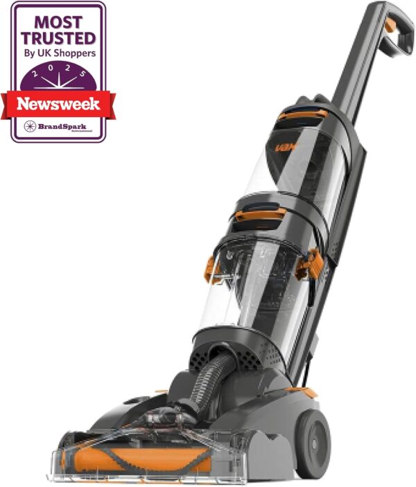 Vax Dual Power Carpet Cleaner and Washer, Stain Remover With Dual Rotating Brushbars, Twin Tank Technology, W86-DP-B, 2.7L, 800W, Orange [Energy Class A] - Image 4