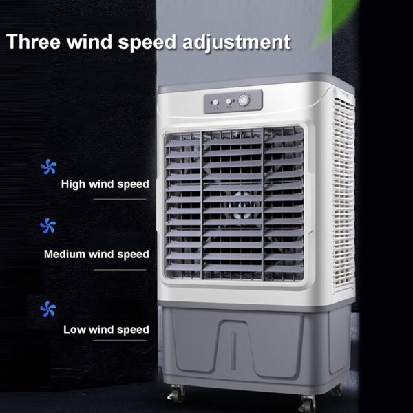 Commercial Evaporative Air Cooler Fan, Portable Space Cooler with Large Water Tank for Energy Saving, Air Conditioning Unit - Image 3