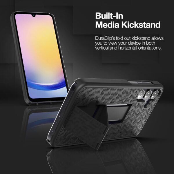 Encased Belt Case for Samsung Galaxy A35 5G with Holster Clip and Phone Kickstand (DuraClip Series), Black (A35 5G) - Image 5
