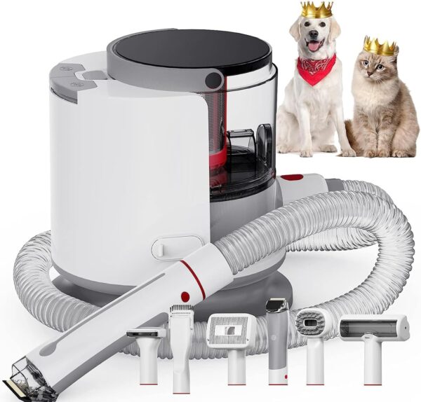 DOPORA 6In1 Pet Grooming Kit - Vacuum Suction Tools for Dogs Cats - Short Hair All - Families with Children - Image 2