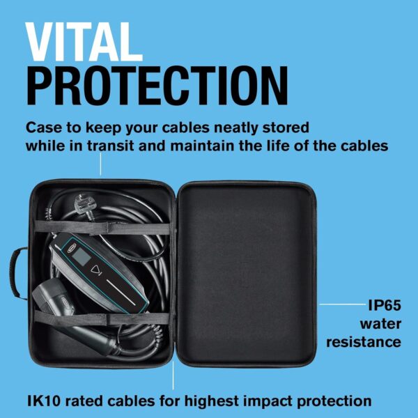 Ring Automotive 3-Pin Plug to Type 2 Electric Vehicle Charging on the go Cable With Storage Case - Image 6