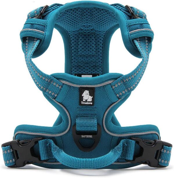 TrueLove Dog Harness TLH5651 No-pull Reflective Stitching Ensure Night Visibility, Outdoor Adventure Big Dog Harness Perfect Match Puppy Vest (Blue,S) - Image 5