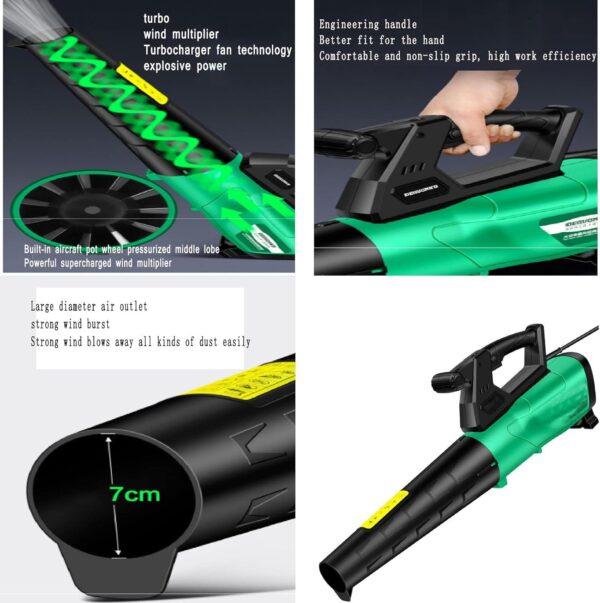 ALSUP Electric leaf blower blower 220V / 5500w, hand-held two-in-one leaf blower industrial blower, dust collector use, dust removal, snow removal, blowing leaves - Image 6