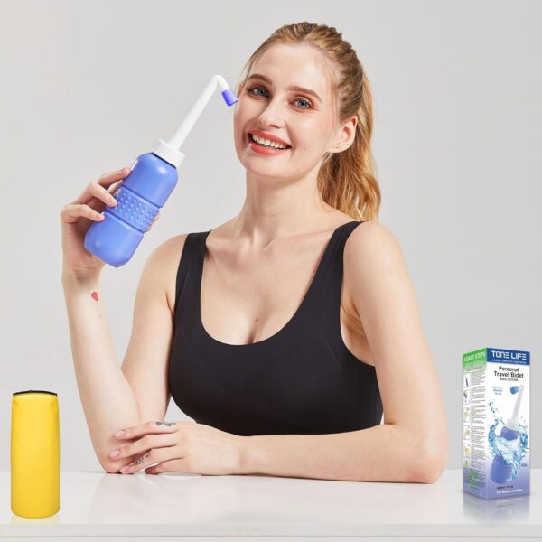 TONELIFE Travel Bidet-450 ml 15oz Portable Bidets Sprayer-Upside Down Squeeze Flusher Bottle-Momwasher Postpartum Clean-Personal Hygiene Care Portable Bidet for Travling,Kids,Puerpera,Eldery,Outdoor - Image 7