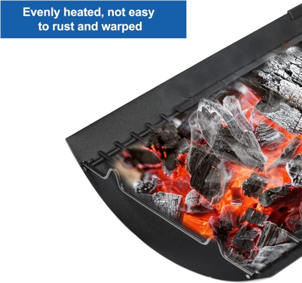 Uniflasy 15.75" to 27.56" Adjustable Ash Pan/Drip Pan for Chargriller 5050 2121 3001 5252 5650 2123 E1224 1224 1324 Charcoal Grills,Fit for Oklahoma Joe's Charcoal Grills,Royal Gourmet Charcoal Grills - Image 5