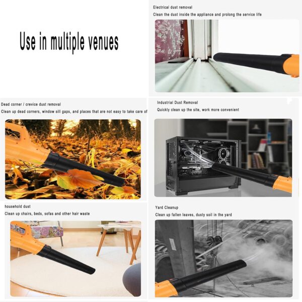 ALSUP 6800W electric handheld leaf blower blower, leaf blower blower for ash cleaning and dust blowing industrial leaf blower, electric leaf blower with 6-speed boost,15m - Image 4